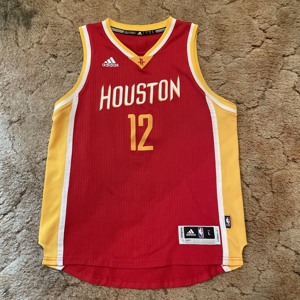 Adidas Youth Kids Dwight Howard Houston Rockets Revolution Jersey Sz L + 2in